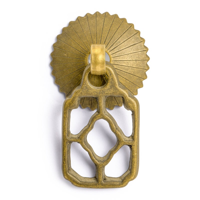 Hardware Philosophy "Flower Box Brass Hardware Pulls 2.1 Inches - Set of 2 - Architectural, Interior Design, Furniture Cabinet Customization Hardware - Image 1